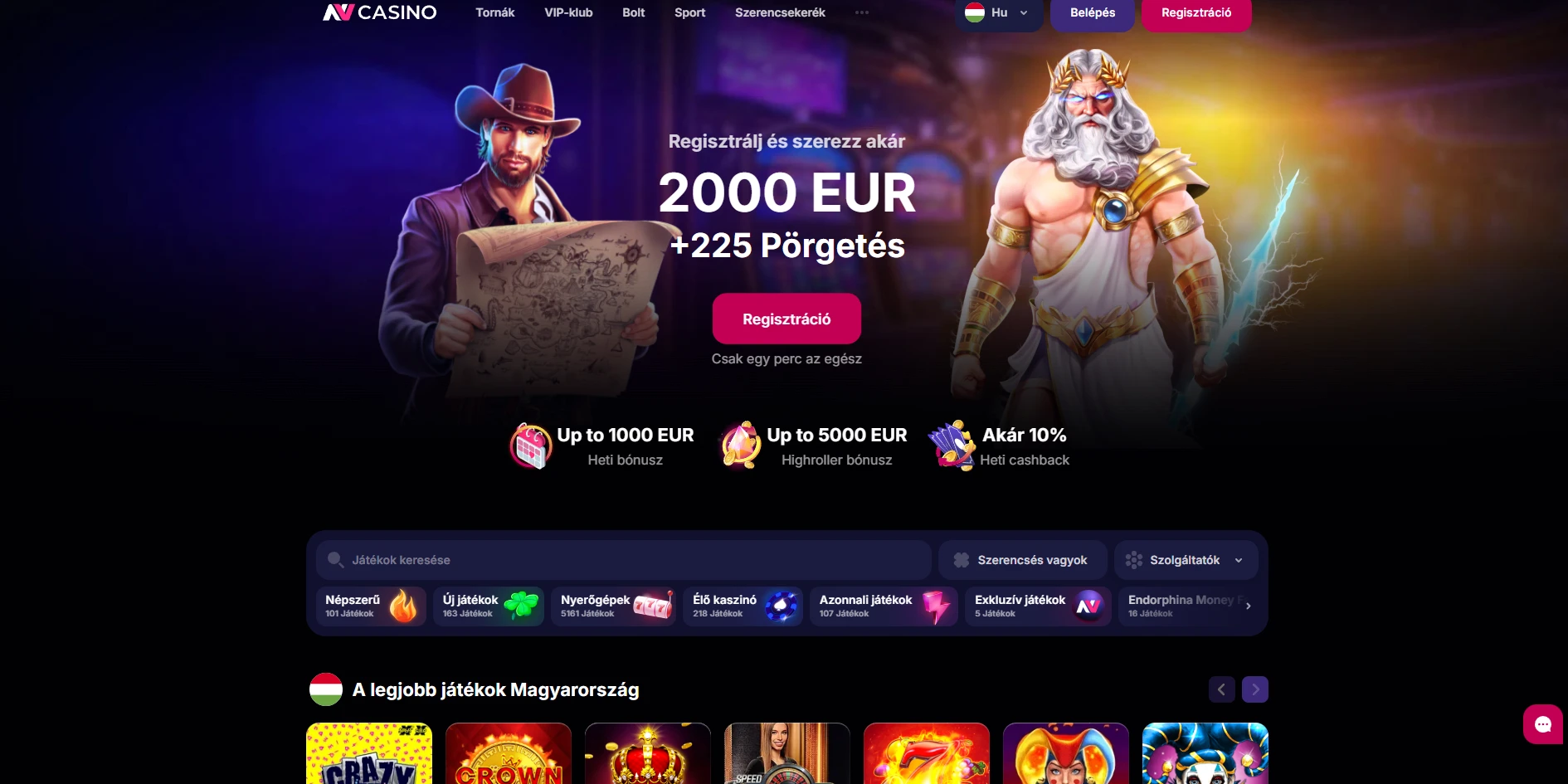 Kaszinó minimum befizetés